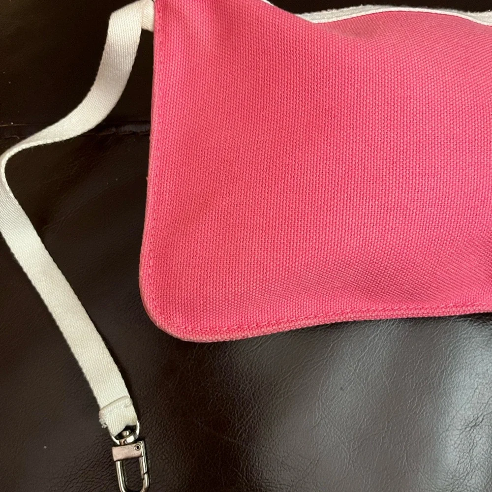Lacoste Pink Canvas Clutch